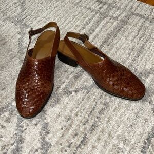 Cabin Creek Andie Leather Sling Back Shoes 8.5
